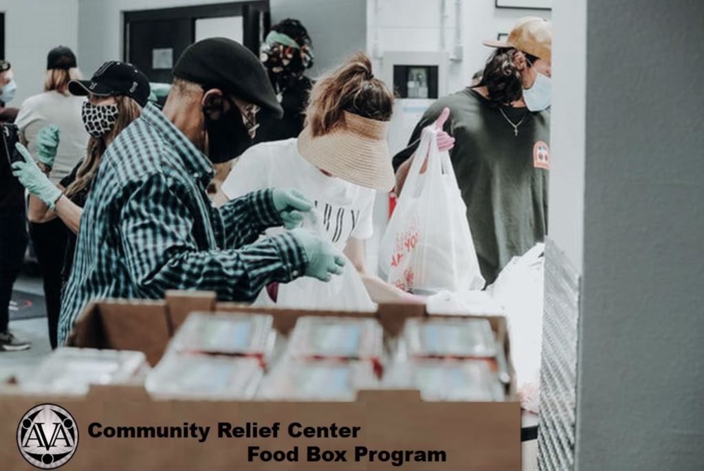 local St Pete St. Petersburg community relief center food box program.